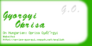 gyorgyi oprisa business card